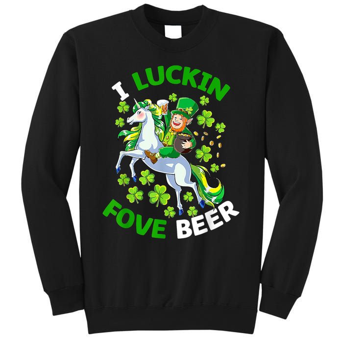 I Luckin Fove Beer St Patricks Day Likes To Drink Sweatshirt