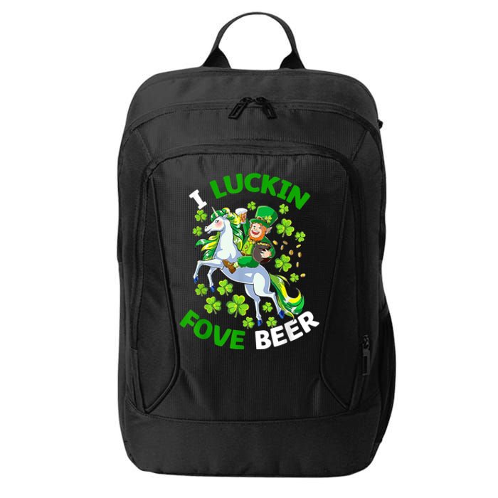 I Luckin Fove Beer St Patricks Day Likes To Drink City Backpack