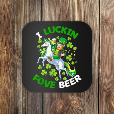 I Luckin Fove Beer St Patricks Day Likes To Drink Coaster