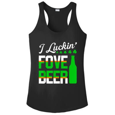 I Luckin Fove Beer St Patricks Day Likes To Drink Ladies PosiCharge Competitor Racerback Tank