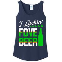 I Luckin Fove Beer St Patricks Day Likes To Drink Ladies Essential Tank