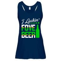 I Luckin Fove Beer St Patricks Day Likes To Drink Ladies Essential Flowy Tank