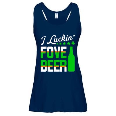 I Luckin Fove Beer St Patricks Day Likes To Drink Ladies Essential Flowy Tank