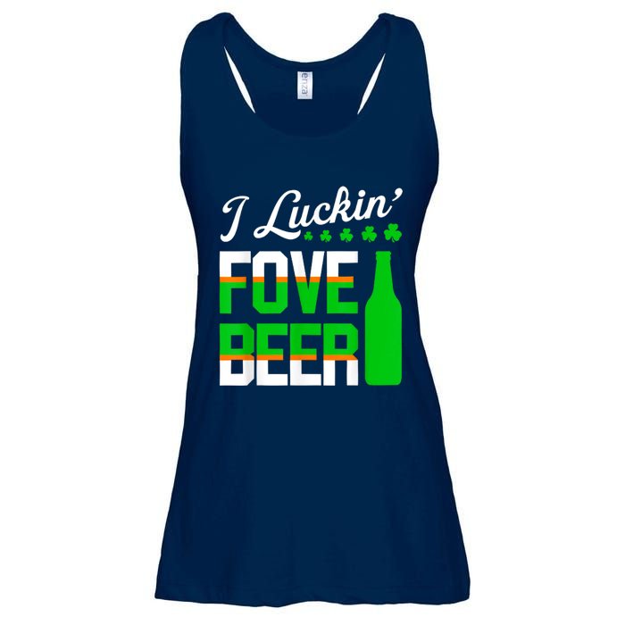 I Luckin Fove Beer St Patricks Day Likes To Drink Ladies Essential Flowy Tank