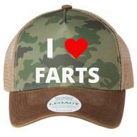 I Love Farts With A Red Heart Legacy Tie Dye Trucker Hat