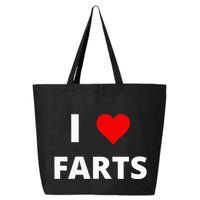 I Love Farts With A Red Heart 25L Jumbo Tote