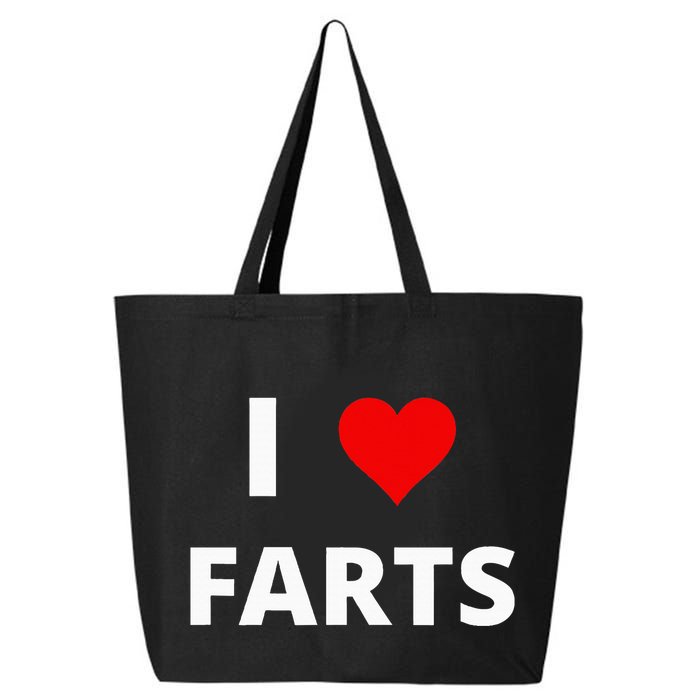 I Love Farts With A Red Heart 25L Jumbo Tote