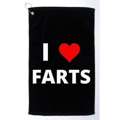 I Love Farts With A Red Heart Golf Towel