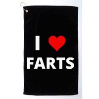 I Love Farts With A Red Heart Golf Towel