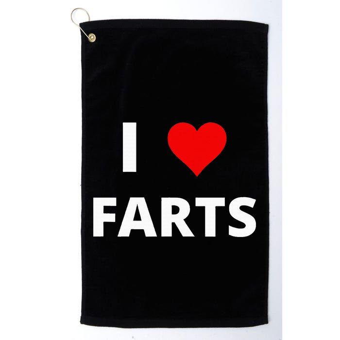 I Love Farts With A Red Heart Golf Towel