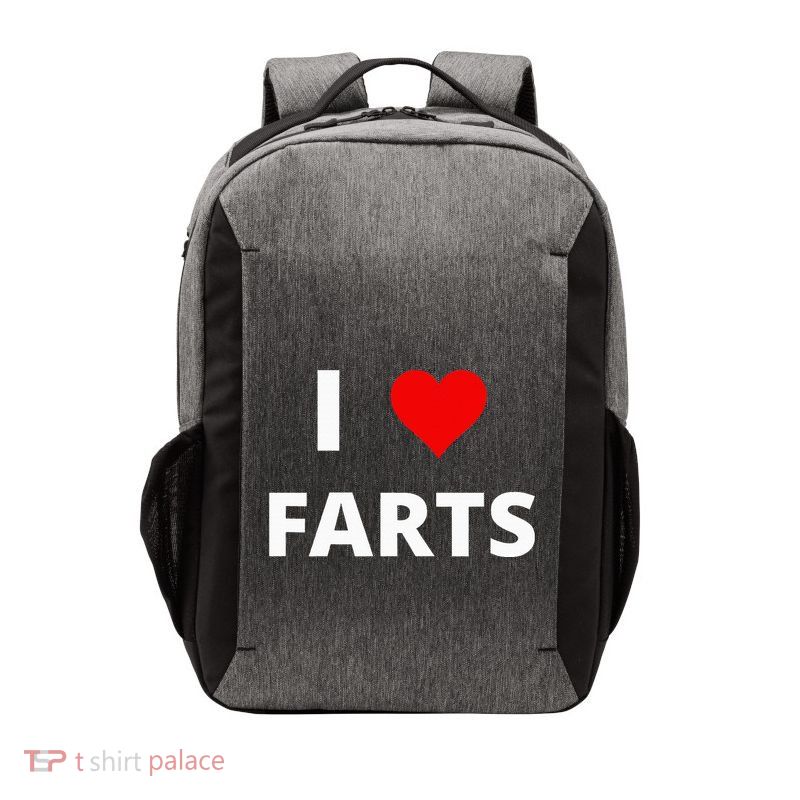 I Love Farts With A Red Heart Vector Backpack
