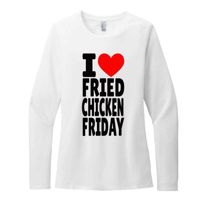 I Love Fried Chicken Friday funny farmer Womens CVC Long Sleeve Shirt