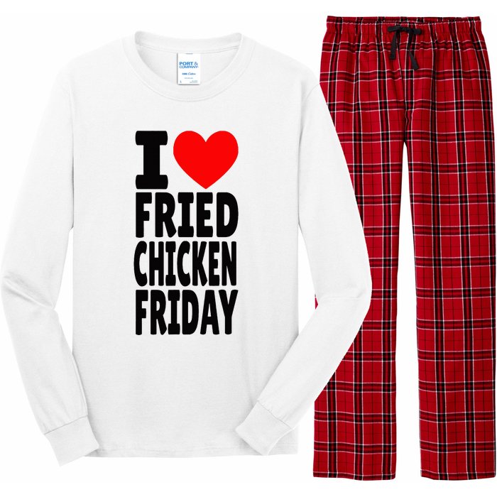 I Love Fried Chicken Friday funny farmer Long Sleeve Pajama Set