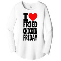 I Love Fried Chicken Friday funny farmer Women's Perfect Tri Tunic Long Sleeve Shirt