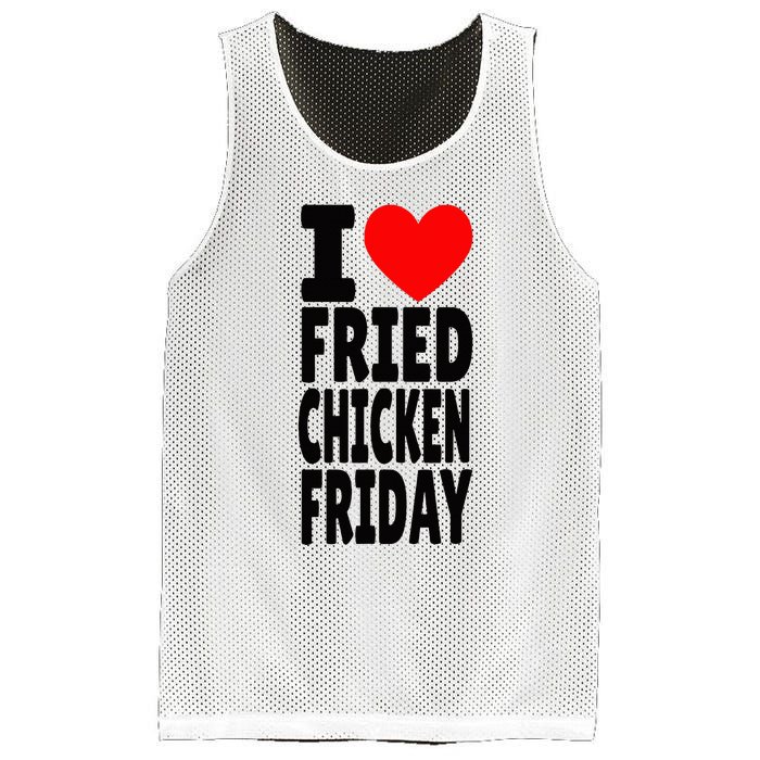 I Love Fried Chicken Friday funny farmer Mesh Reversible Basketball Jersey Tank