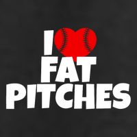 I Love Fat Pitches I Heart Fat Pitches 7 Panel Mesh Trucker Snapback Hat