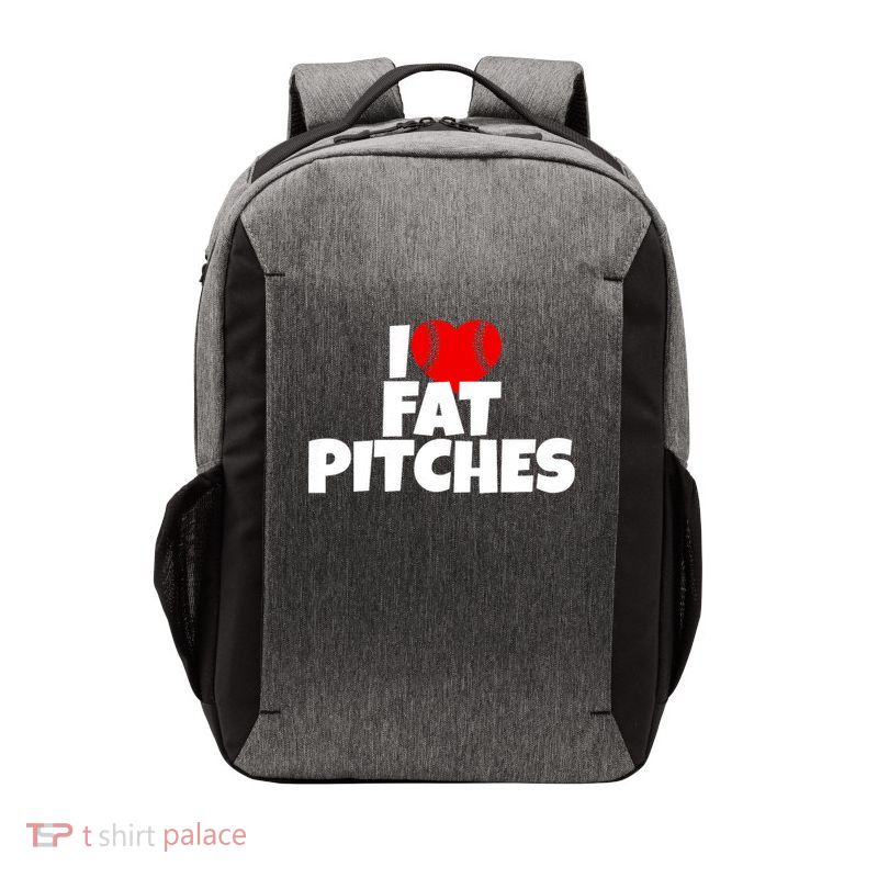 I Love Fat Pitches I Heart Fat Pitches Vector Backpack