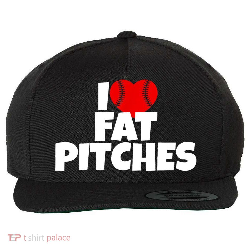 I Love Fat Pitches Wool Snapback Cap