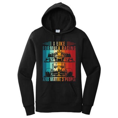 I Like Formula Racing And Maybe 3 People Retro Women's Pullover Hoodie