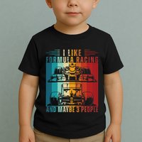 I Like Formula Racing And Maybe 3 People Retro Toddler T-Shirt