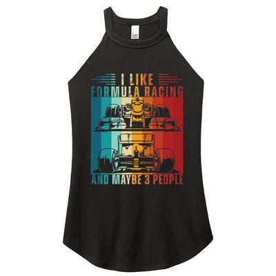 I Like Formula Racing And Maybe 3 People Retro Women's Perfect Tri Rocker Tank