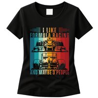 I Like Formula Racing And Maybe 3 People Retro Womens T-Shirt