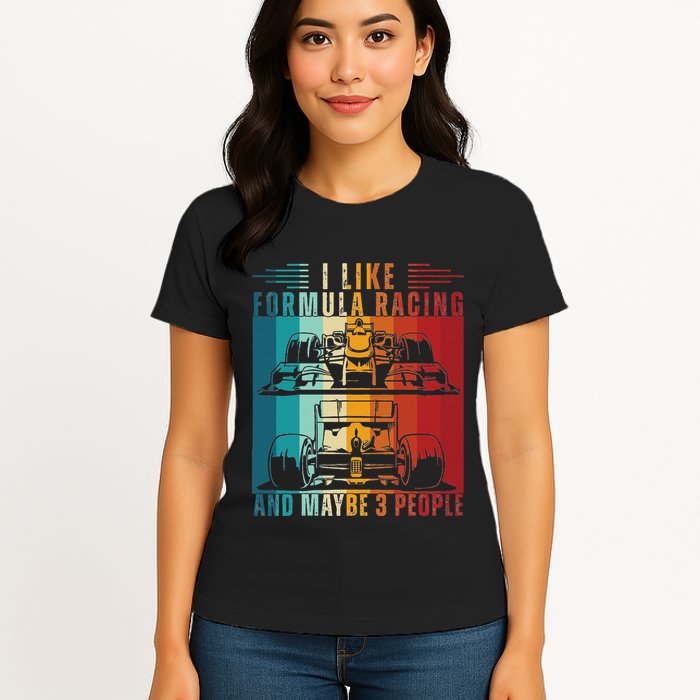 I Like Formula Racing And Maybe 3 People Retro Womens T-Shirt