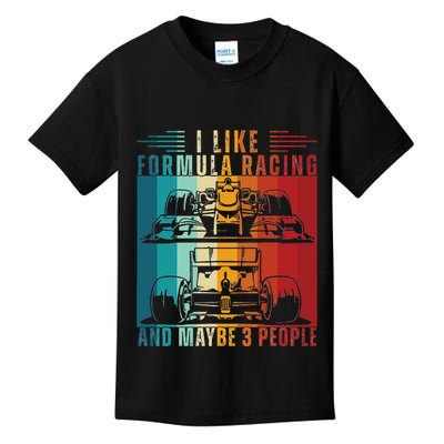 I Like Formula Racing And Maybe 3 People Retro Kids T-Shirt