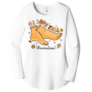 I Love Fall Prevention Funny Fall Nurse Women's Perfect Tri Tunic Long Sleeve Shirt