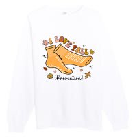 I Love Fall Prevention Funny Fall Nurse Premium Crewneck Sweatshirt