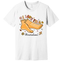 I Love Fall Prevention Funny Fall Nurse Premium T-Shirt