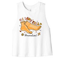 I Love Fall Prevention Funny Fall Nurse Women's Racerback Cropped Tank