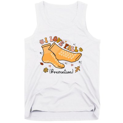 I Love Fall Prevention Funny Fall Nurse Tank Top