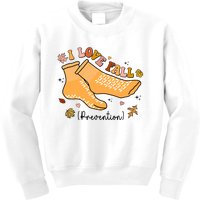 I Love Fall Prevention Funny Fall Nurse Kids Sweatshirt