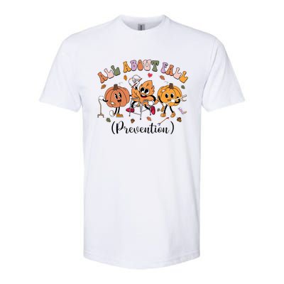 I Love Fall Prevention Thanksgiving Fall Nurse Softstyle® CVC T-Shirt