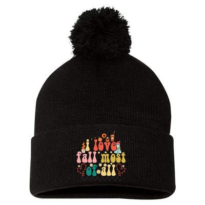 I Love Fall Most Of All Pom Pom 12in Knit Beanie