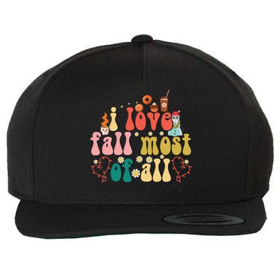 I Love Fall Most Of All Wool Snapback Cap