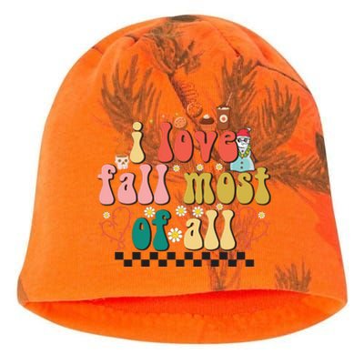 I Love Fall Most Of All Kati - Camo Knit Beanie