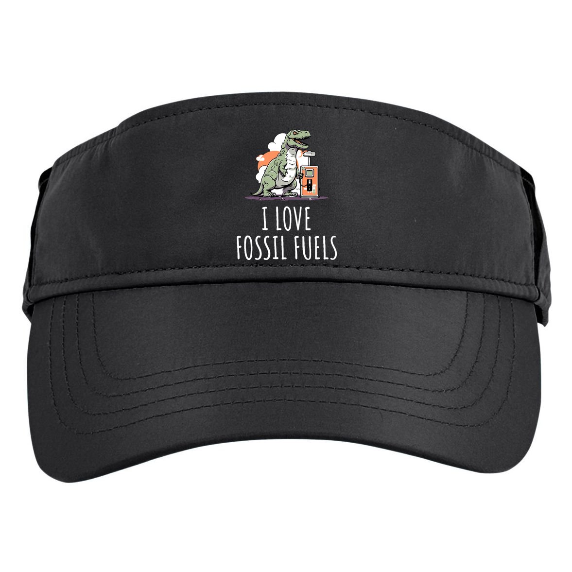 I Love Fossil Fuels Adult Drive Performance Visor