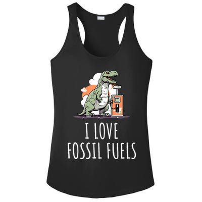 I Love Fossil Fuels Ladies PosiCharge Competitor Racerback Tank