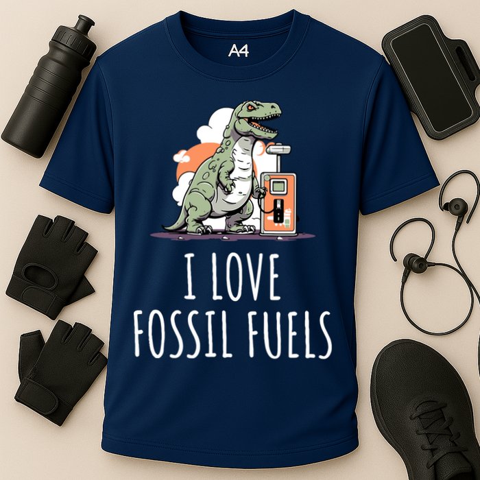 I Love Fossil Fuels Cooling Performance Crew T-Shirt