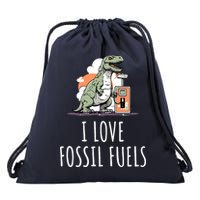 I Love Fossil Fuels Drawstring Bag