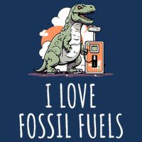 I Love Fossil Fuels Flat Bill Trucker Hat