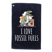 I Love Fossil Fuels Golf Towel
