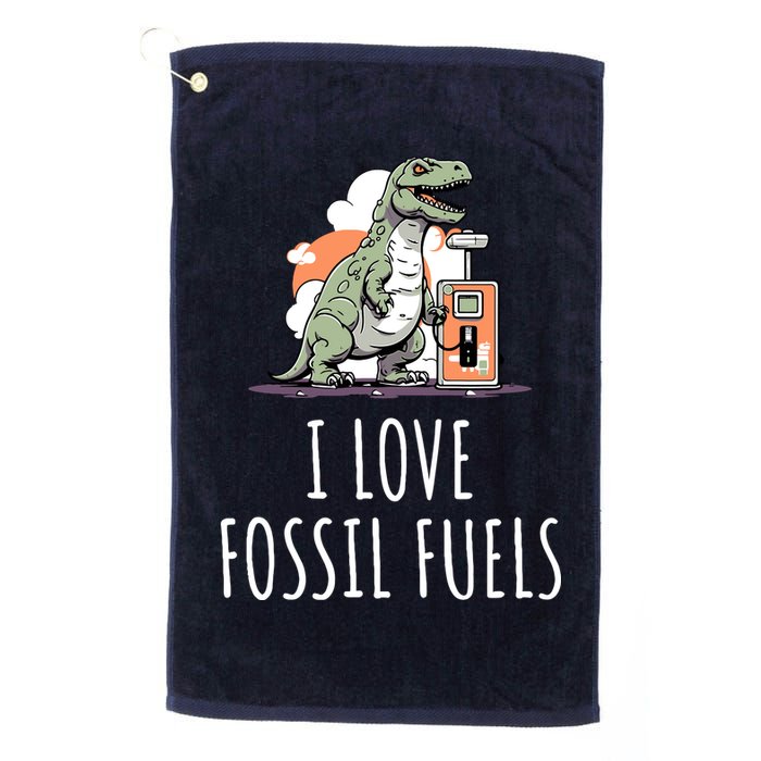 I Love Fossil Fuels Golf Towel