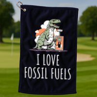 I Love Fossil Fuels Golf Towel