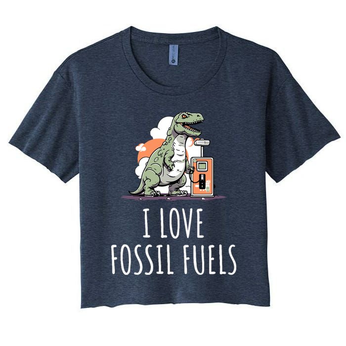 I Love Fossil Fuels Women's Crop Top Tee