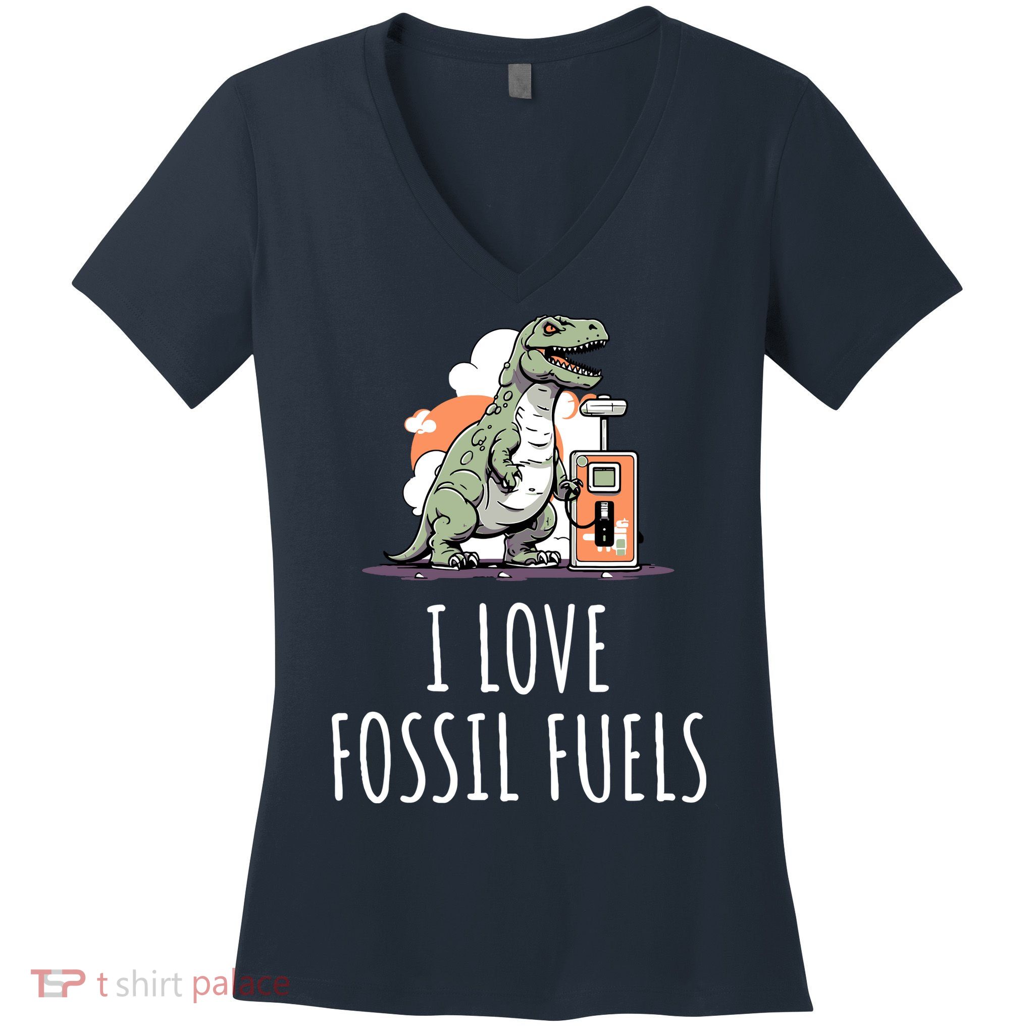 I Love Fossil Fuels Women's V-Neck T-Shirt