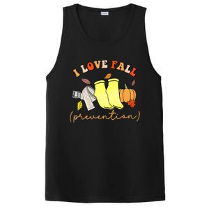 I Love Fall Prevention Thanksgiving Nurse Fall Dpt Spt PosiCharge Competitor Tank