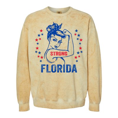 I Love Florida Strong Florida Colorblast Crewneck Sweatshirt